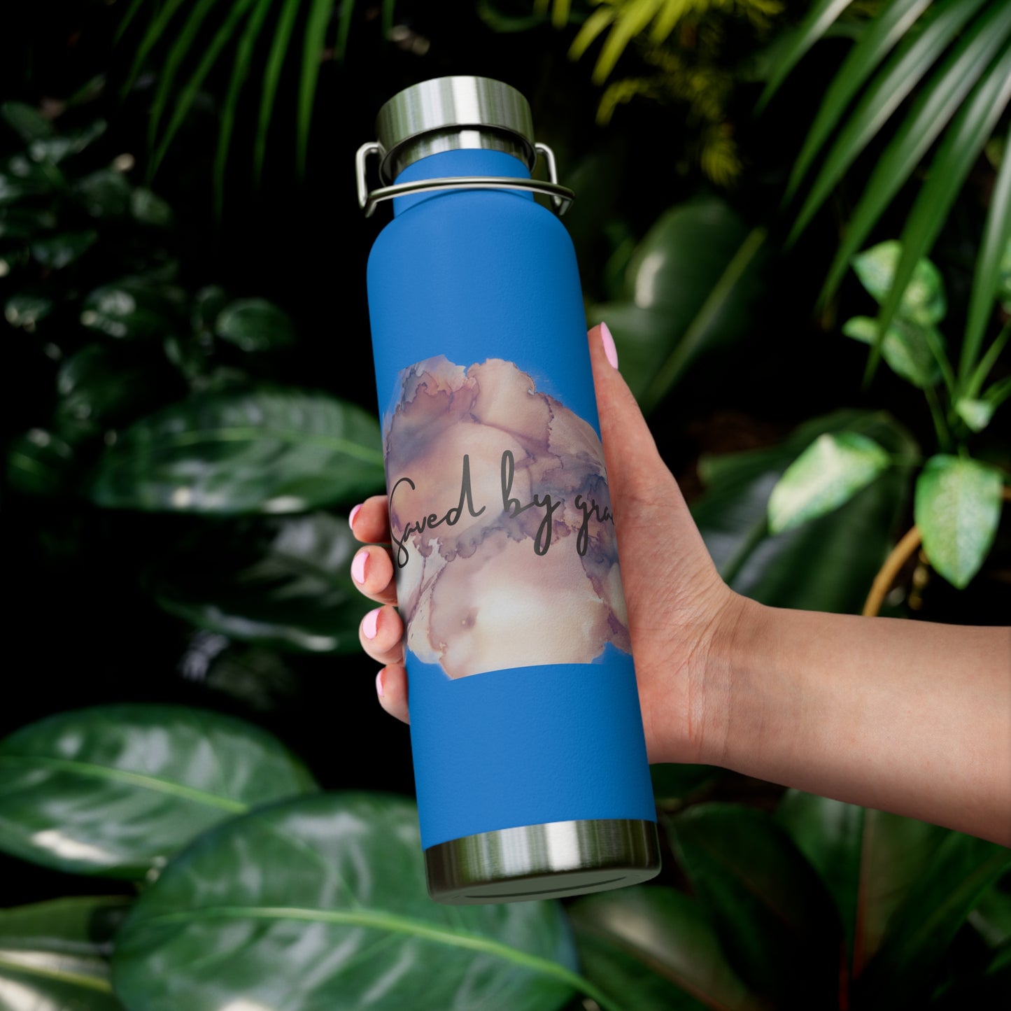 « Saved by grace » Copper Vacuum Insulated Bottle, 22oz