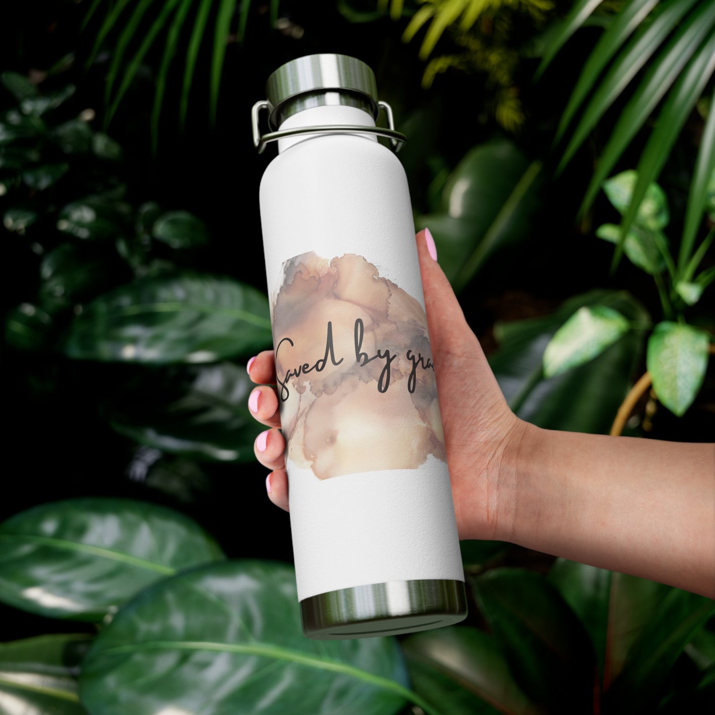 « Saved by grace » Copper Vacuum Insulated Bottle, 22oz