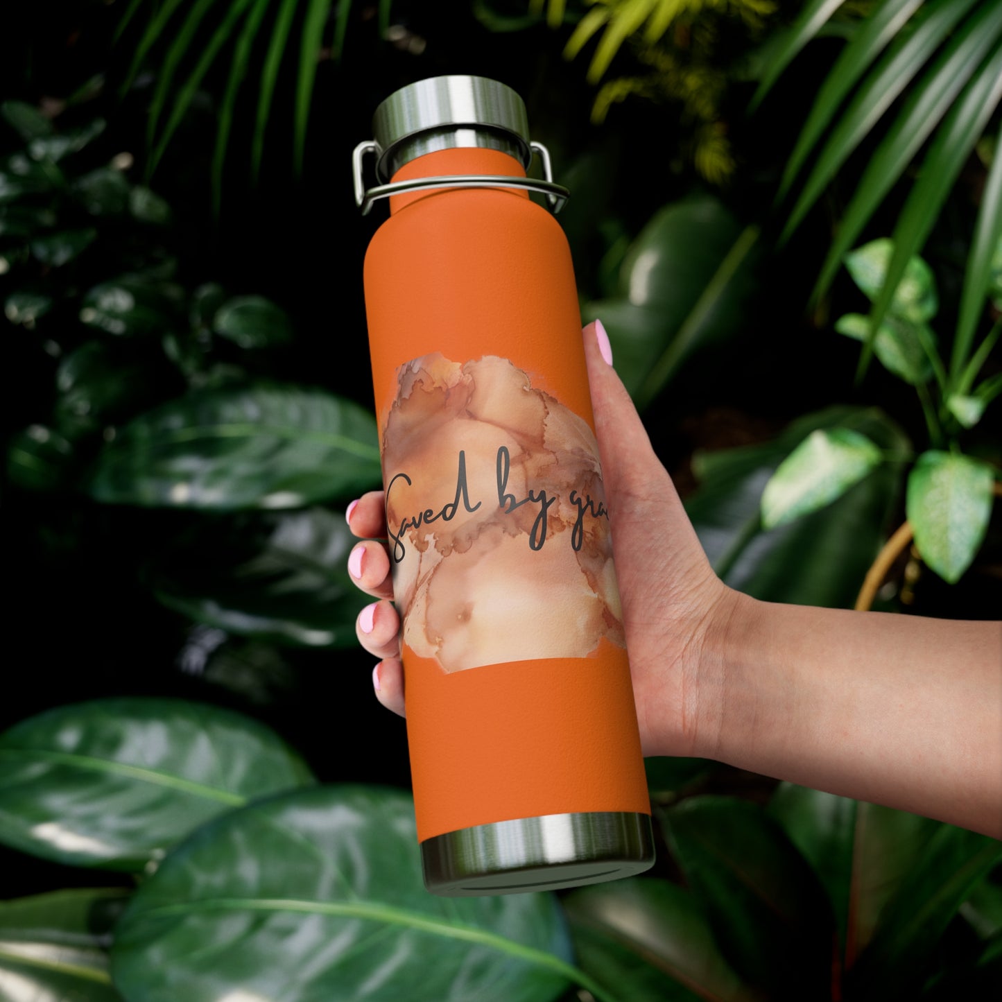 « Saved by grace » Copper Vacuum Insulated Bottle, 22oz